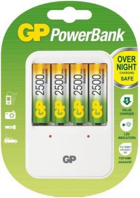 Зарядно устройство GP + Акумулаторни батерии GP 2500 mAh АА 4бр.