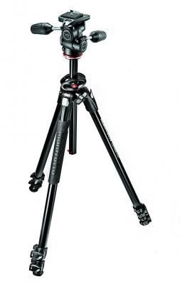 Статив Manfrotto 290 Dual комплект с 3-позиционна глава и 90° колона