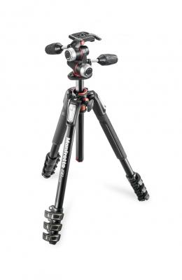 Алуминиев статив Manfrotto 190XPRO4 с трипозиционна глава XPRO