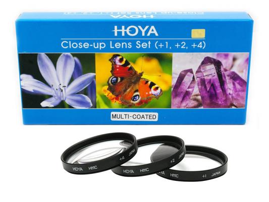 Комплект макро лещи Hoya HMC +1, +2, +4D 77mm