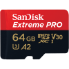 Памет microSDXC SanDisk Extreme PRO 64GB V30 A2 + SD Adapter
