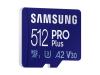 Карта памет Samsung - PRO Plus, 512GB, microSDXC + адаптер