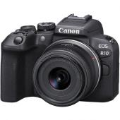 Фотоапарат Canon EOS R10 тяло + обектив Canon RF-S 18-45 IS STM + Обектив Canon RF 50mm f/1.8 STM
