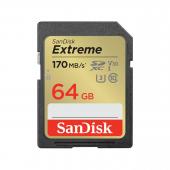 Памет SanDisk Extreme SDXC 64GB UHS-I U3 C10 V30 170MB/s
