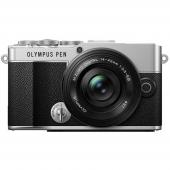 Фотоапарат Olympus PEN E-P7 (сребрист) + обектив Olympus ZD Micro 14-42mm f/3.5-5.6 EZ ED MSC (черен)