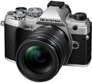 Фотоапарат OM SYSTEM (Olympus) OM-5 сребрист + Обектив M.Zuiko Digital ED 12-45mm f/4 Pro