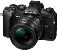 Фотоапарат OM SYSTEM (Olympus) OM-5 черен + Обектив M.Zuiko Digital ED 12-45mm f/4 Pro