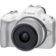 Фотоапарат Canon EOS R50 + RF-S 18-45mm f/4.5-6.3 IS STM (Бял)