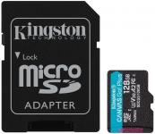 Карта памет Kingston Canvas Go! Plus 128GB microSD Class 10 + адаптер